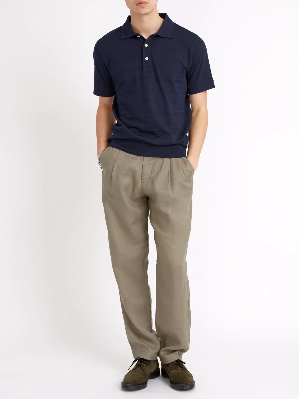 Navy Casual Style Short Sleeve Polo Shirt