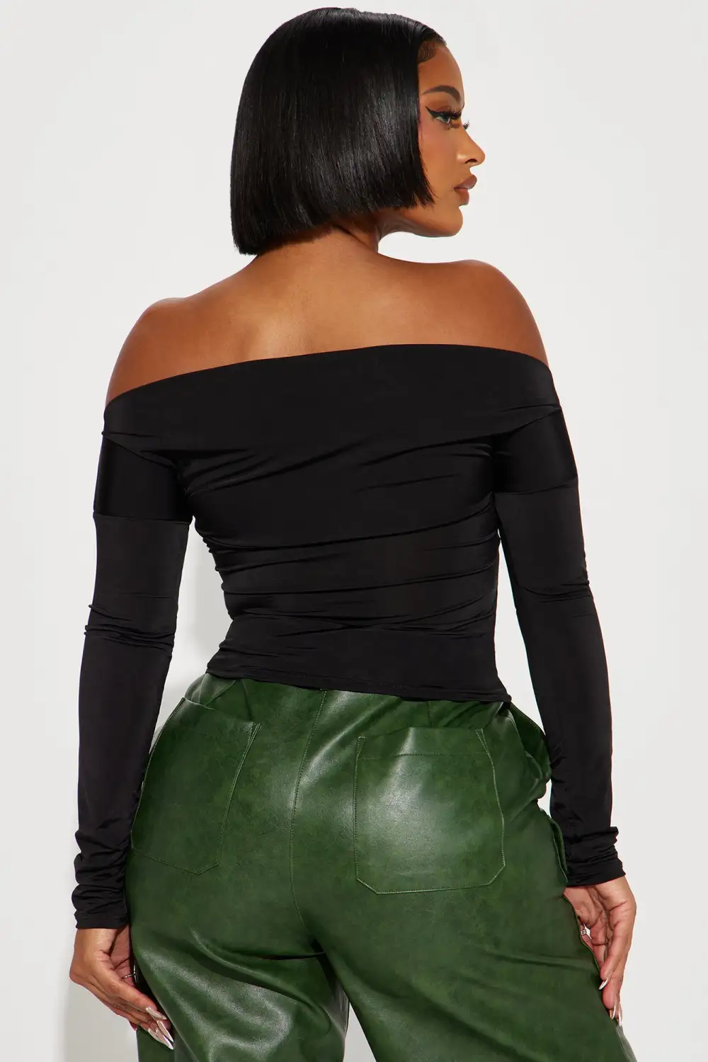 Tongue Tied Off The Shoulder Top - Black