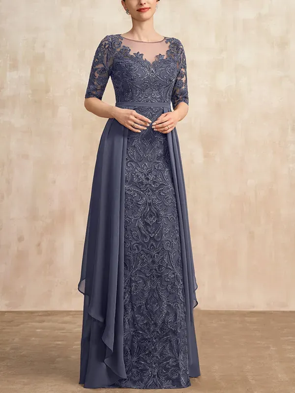 Chiffon Lace Maxi Dress