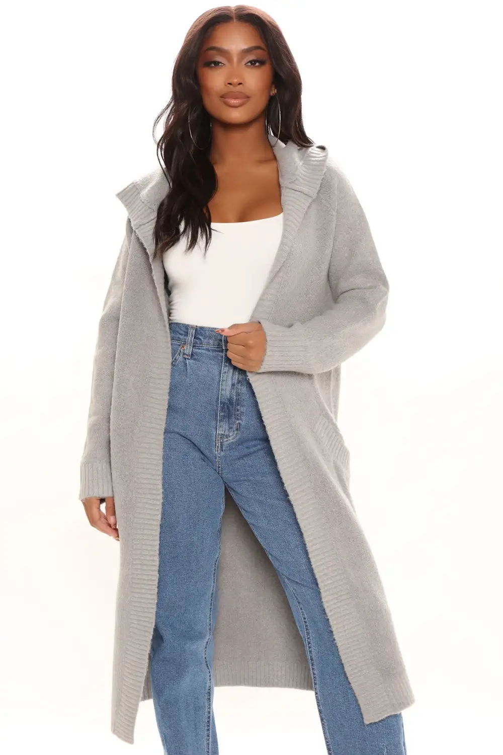 Dangerously Beautiful Solid Cardigan - Heather Grey
