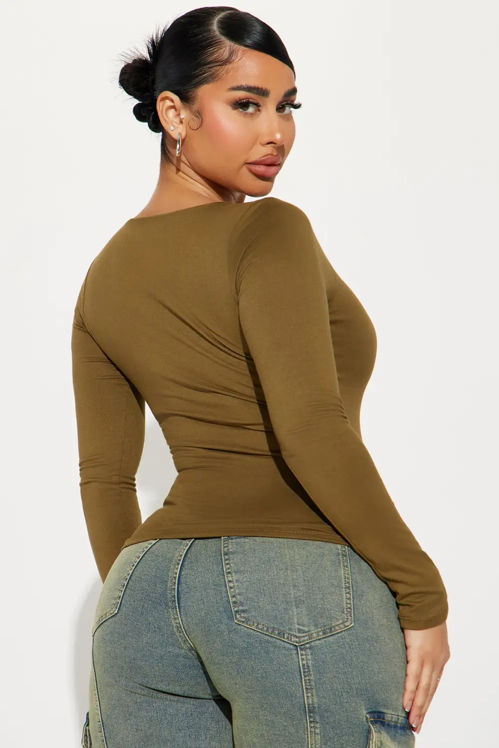 Kelly Double Lined Top - Olive