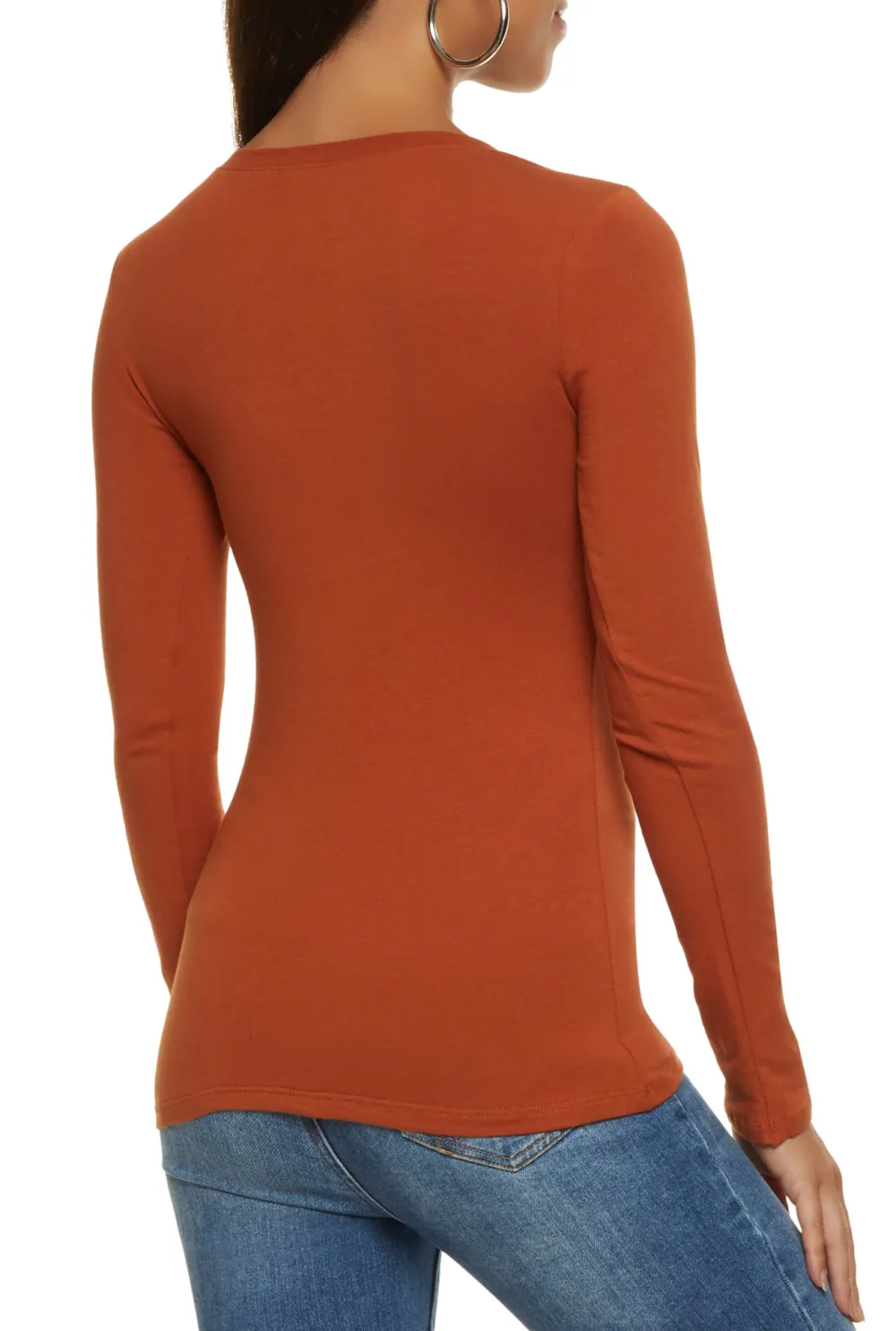 Solid Color Long Sleeved Top