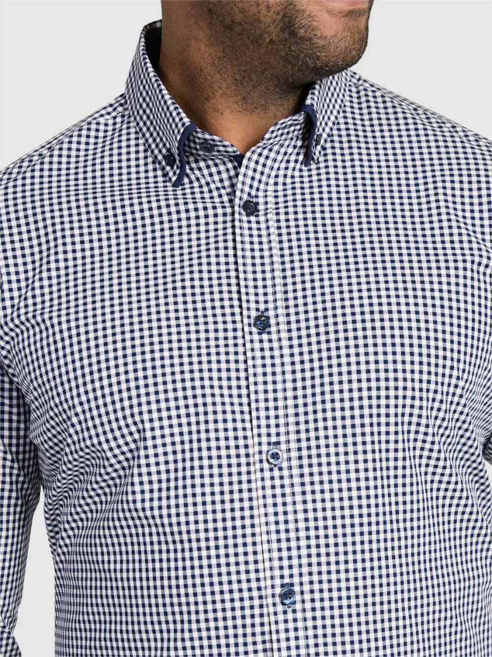 NAVY CHECK SHIRT