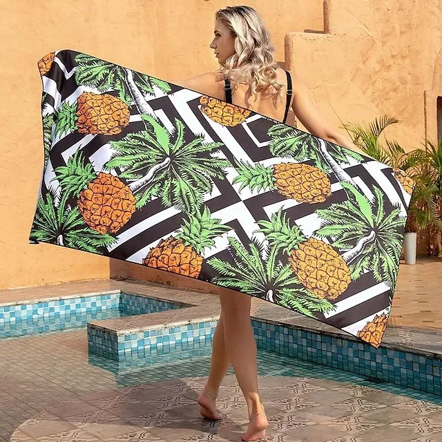 Microfiber Sand Free Beach Towel Quick Dry Super Absorbent Large Towels Blanket for Travel Pool Swimming Bath Camping Yoga Girls Women Men Adults