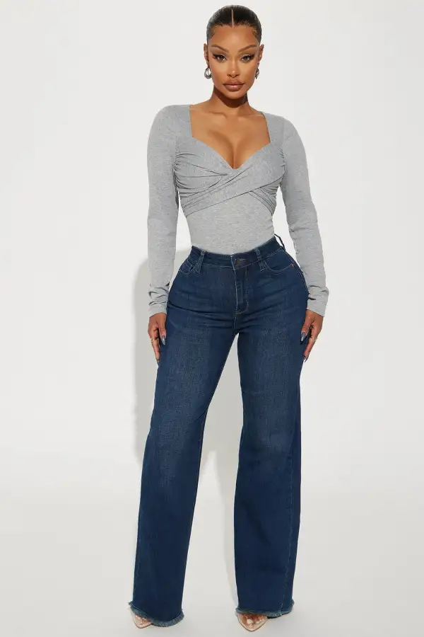 Don't Wait Up Bodysuit - Heather Grey