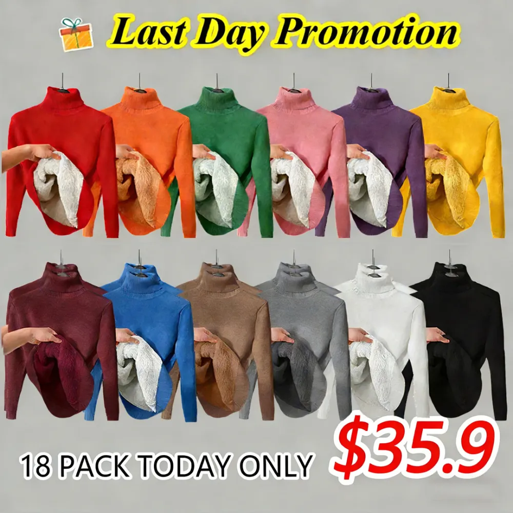⏰ Last Chance! 12-Pack Fleece Turtlenecks