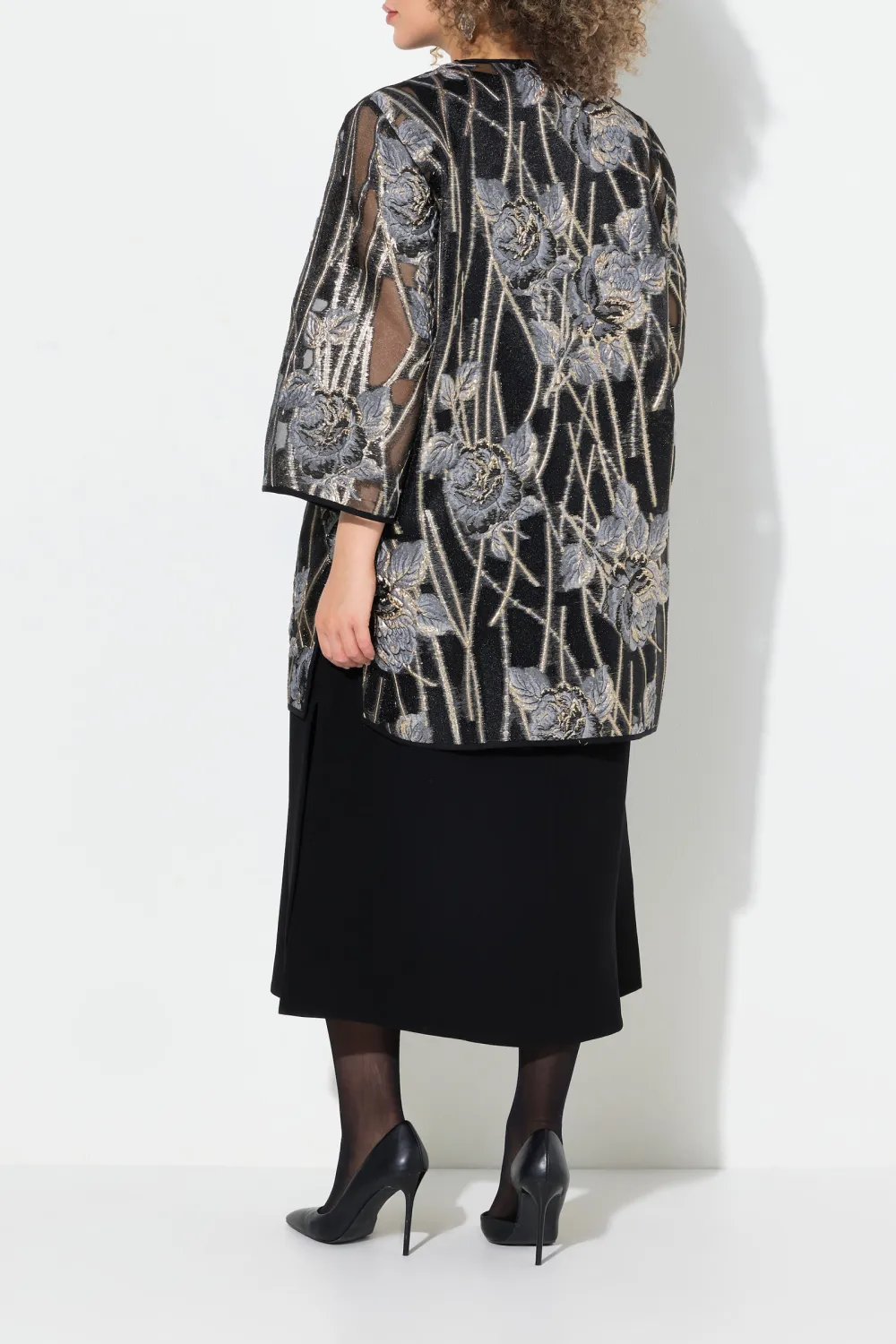 V-Neck Mid Length Jacket