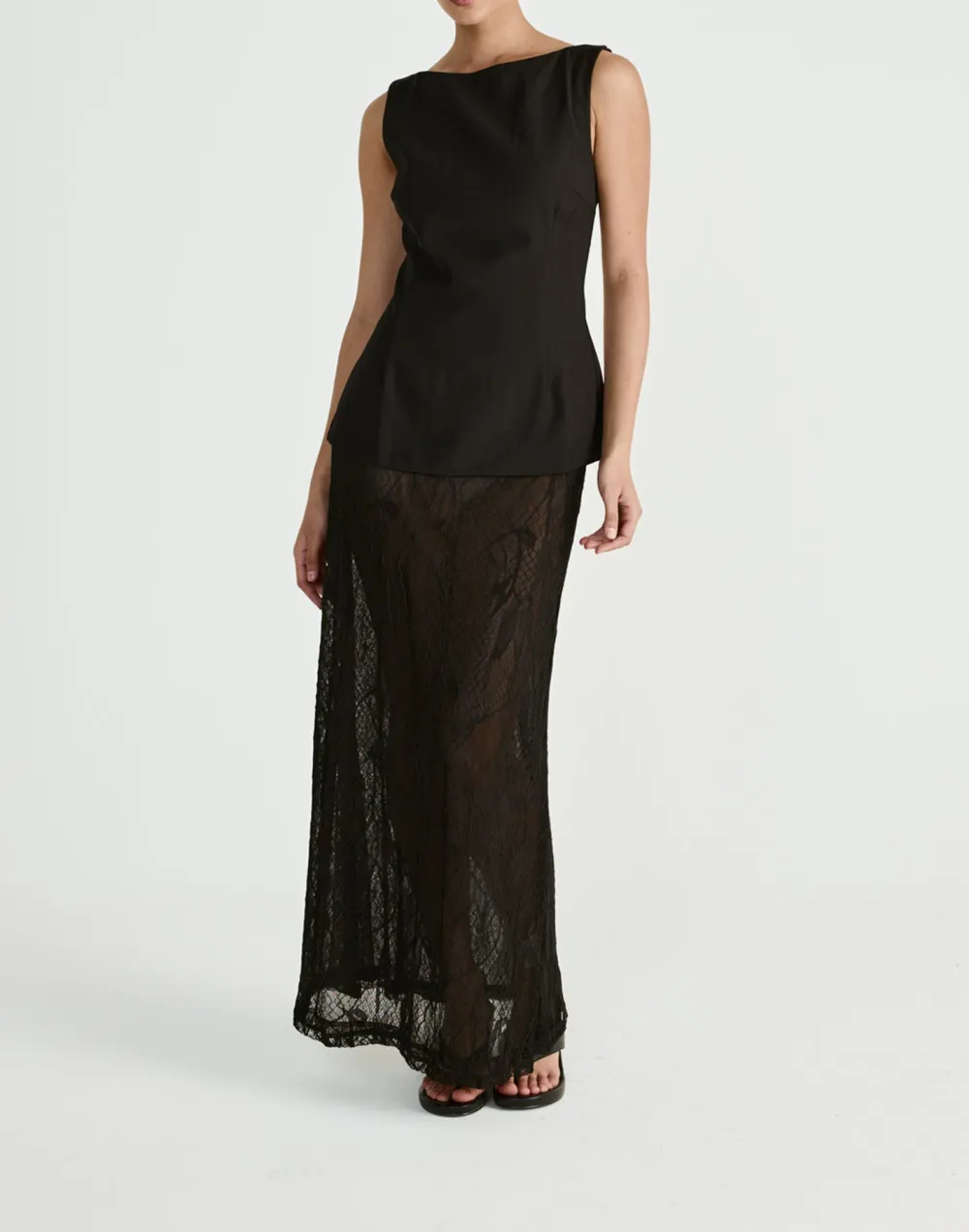 Low Waist Flowing Lace Skirt For Women