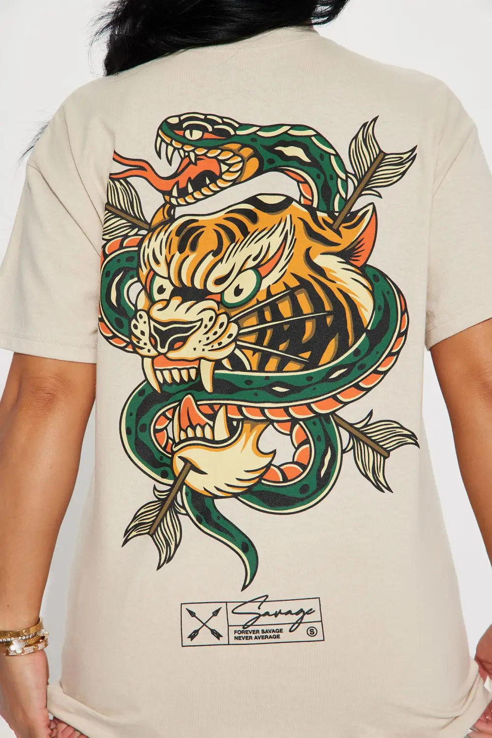 Forever Savage Graphic T-Shirt - Taupe