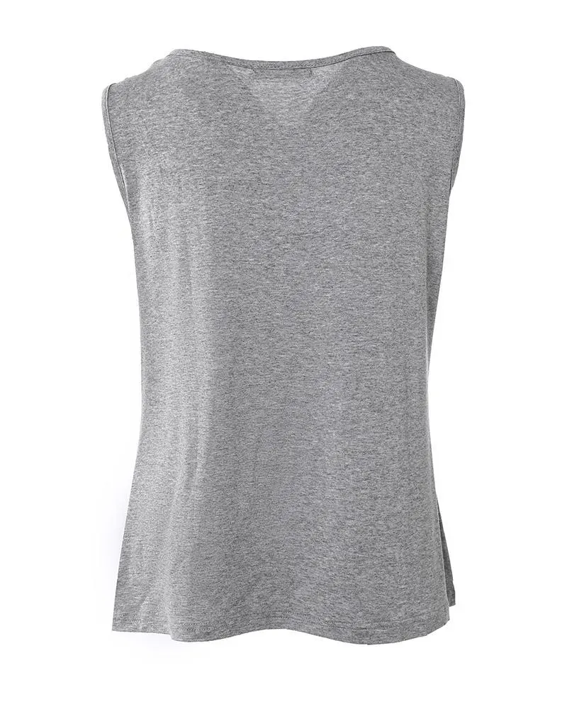 Smooth As Tennessee Whiskey Sweet As Strawberry Wine Print Eyelet Decor Casual Tank Top