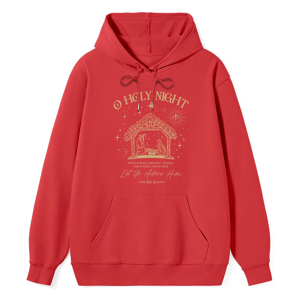 O Holy Night Let Us Adore Him Classic Christian Hoodie