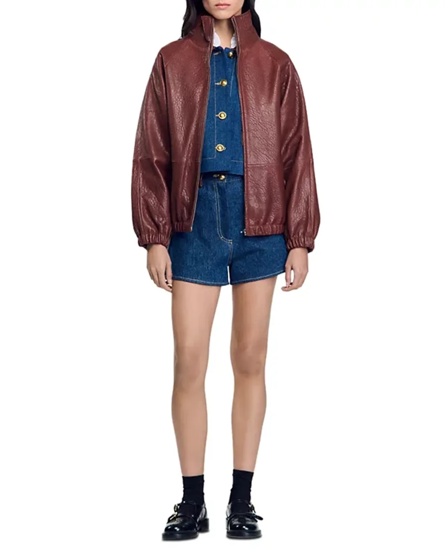 Casual Style Leather Jacket