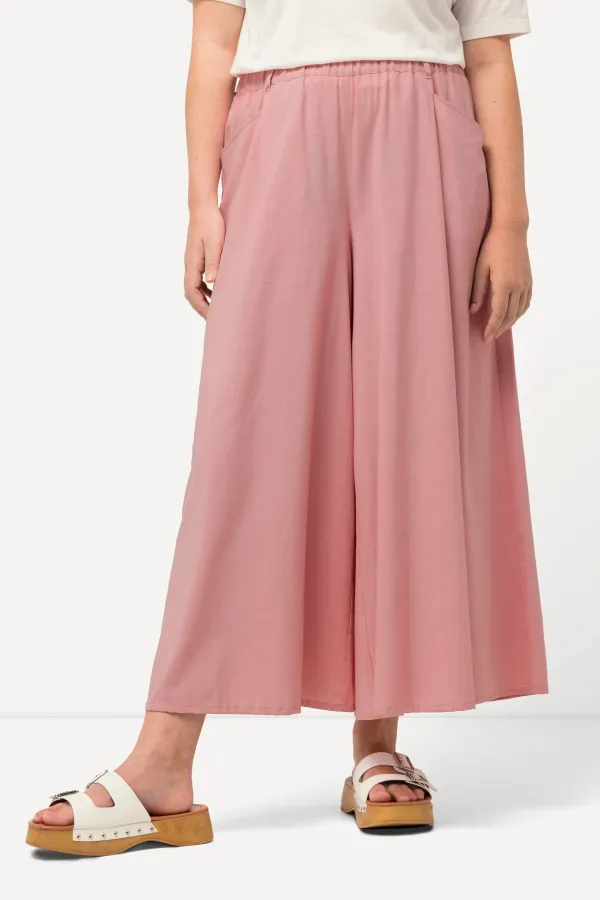 7/8-Hose weites Bein Elastikbund Biobaumwolle