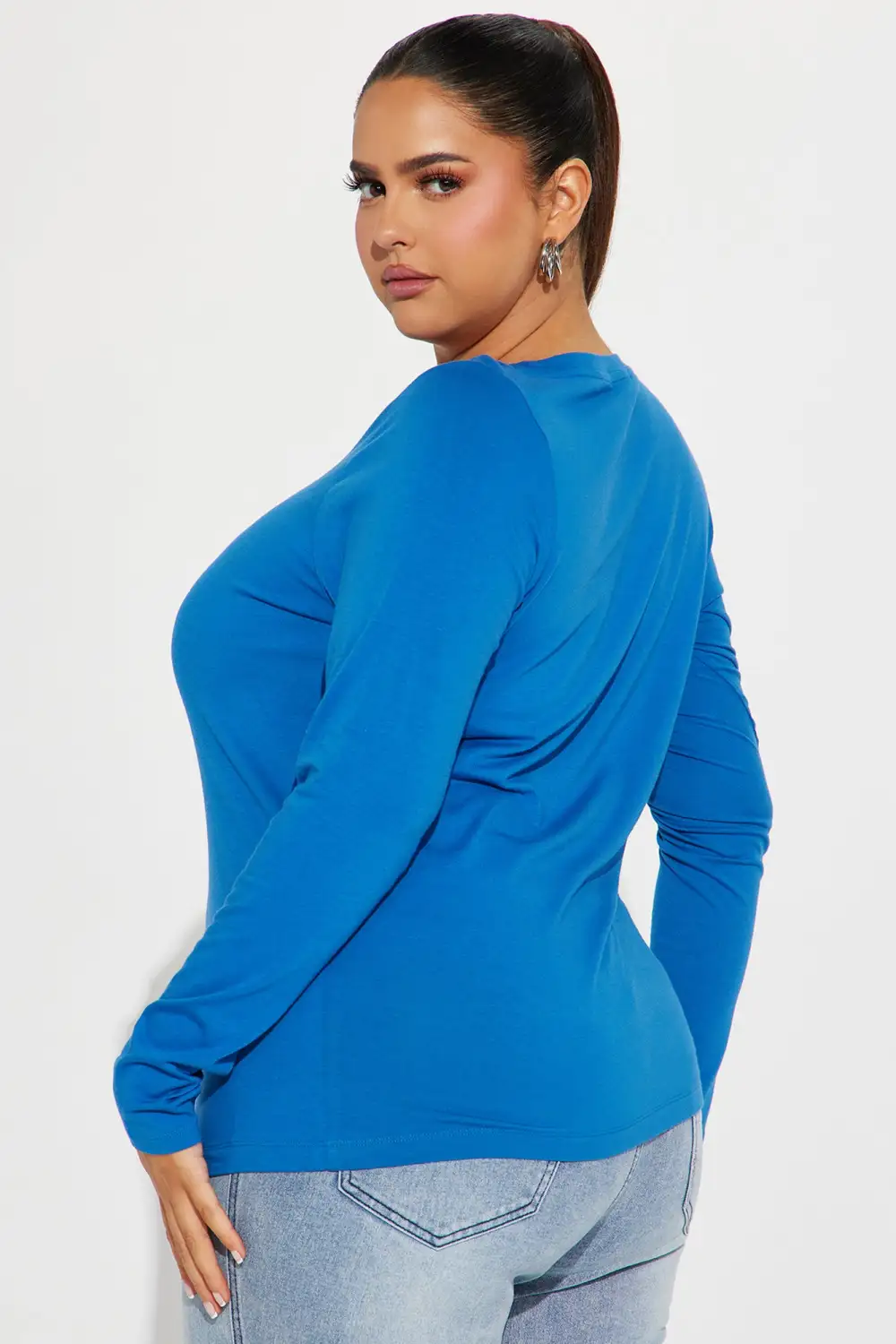 Julia Long Sleeve Top - Blue Star