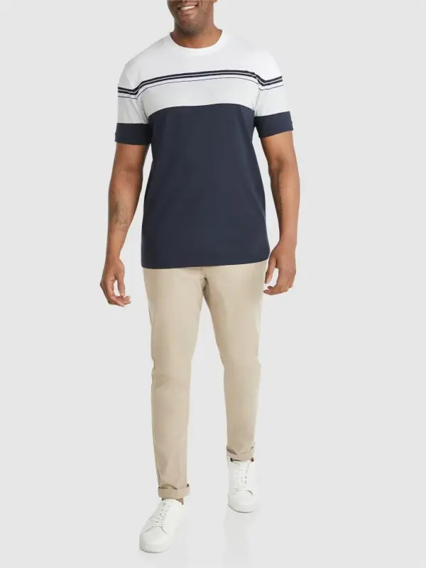 CASUAL TEXTURED STRIPE TEE