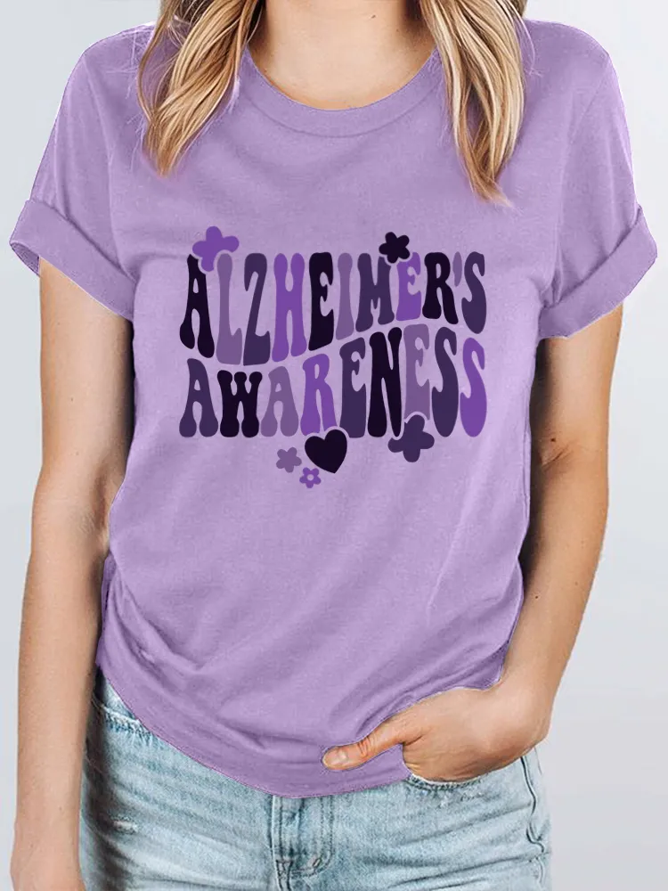I Wear Purple For Someone Alzheimer's Awareness T-Shirt
