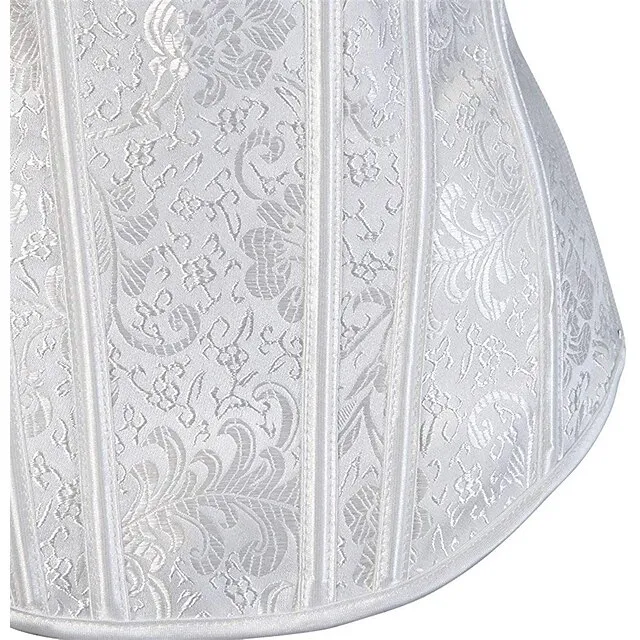 Corset Women's Corsets Halloween Wedding Party Party & Evening Plus Size Black White Purple Breathable Overbust Corset Zipper Lace Up Backless Tummy Control Push Up Flower All Seasons