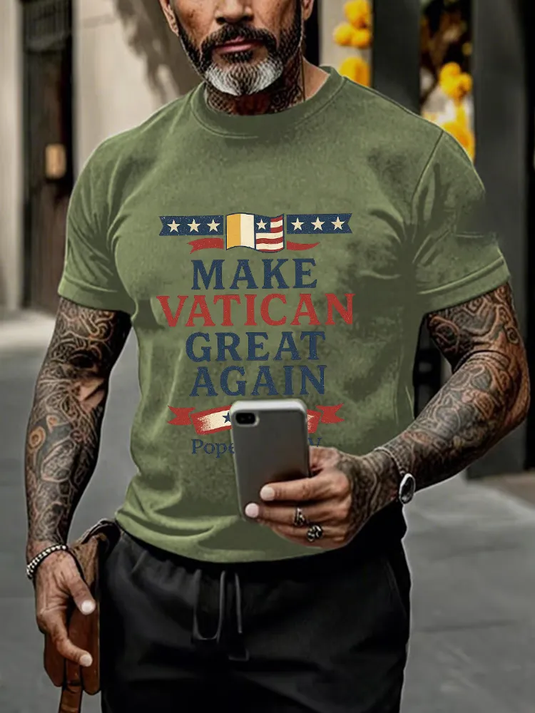 Men'S Make Vatican Great Again Pope Leo Xiv 8th May 2025 Printed T-Shirt