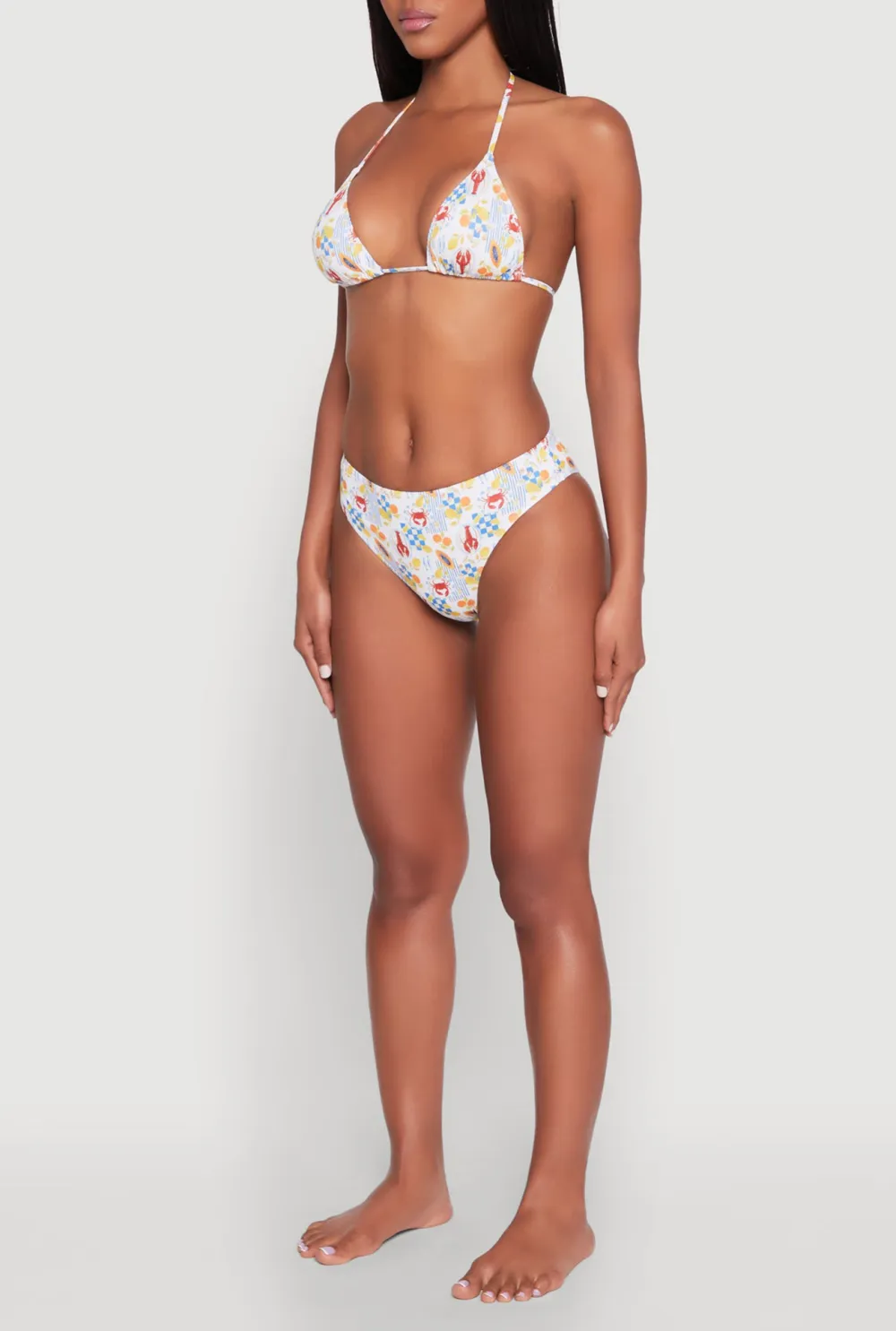 Colorful Printed Bikini Top