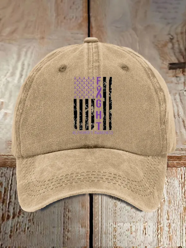 Women'S Alzheimer'S Awareness Printed  Baseball Caps