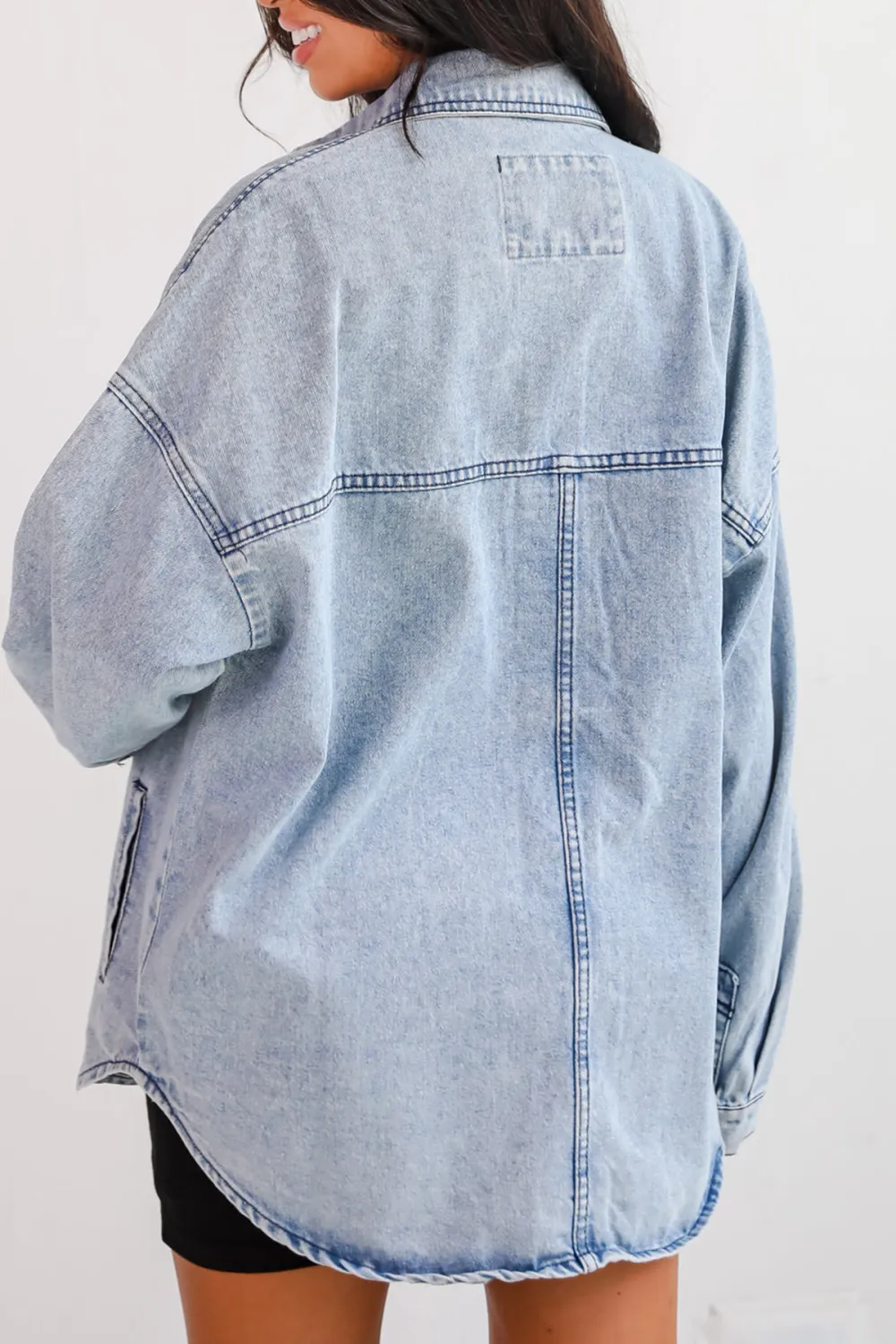 Trending Moment Light Wash Denim Jacket