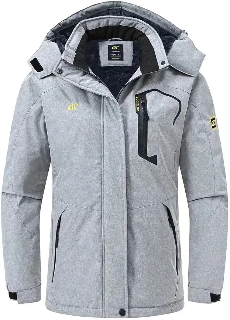 Women's Skiing Snowboarding Jackets Fleece Hood Mountain Snow Coat