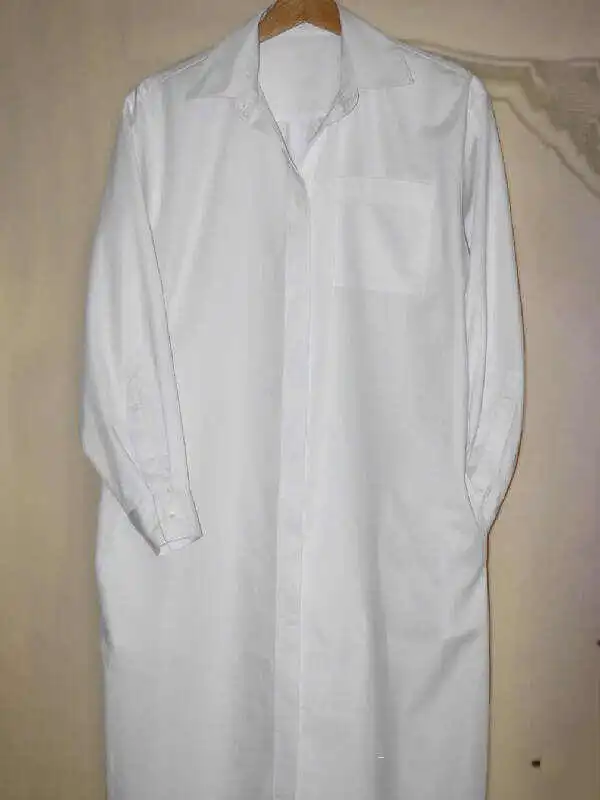 Simple Loose Buttoned Solid Color Lapel Maxi Dresses