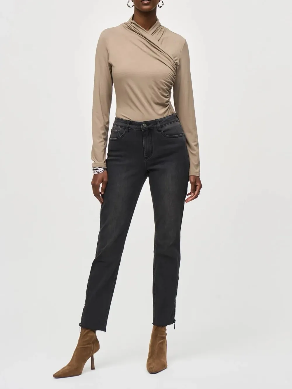 Dark Wash Straight - Leg Denim Jeans