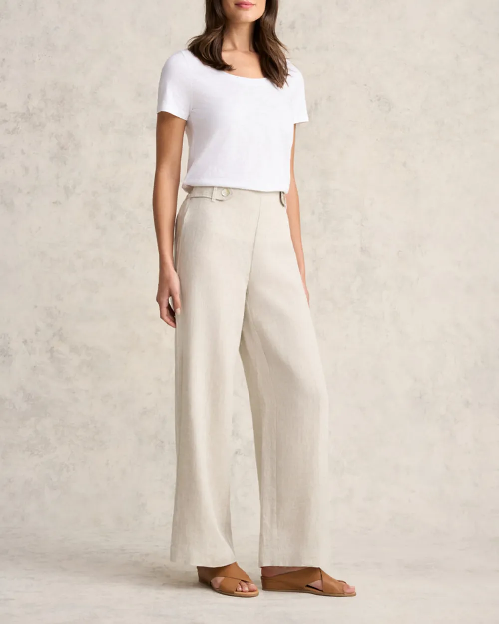 Wide Leg Linen Trousers