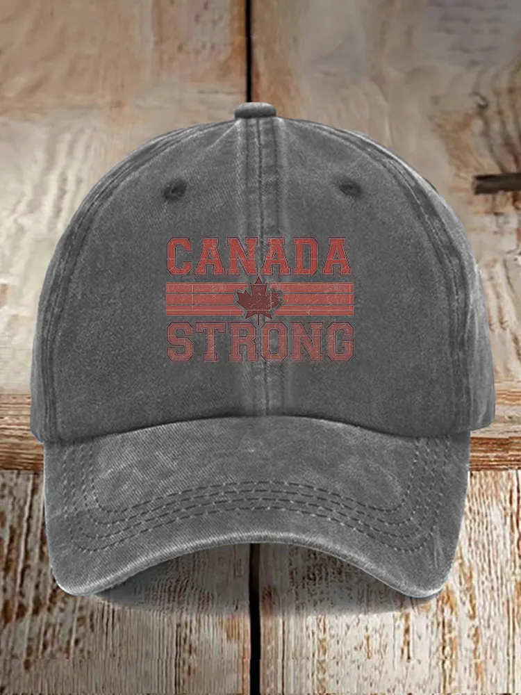 Men And Women'S We Are Canada Strong Print Baseball Cap Pattern Printing