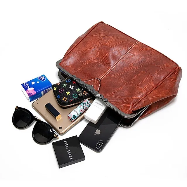 Women's Handbag Crossbody Bag Diaper Bag Tote PU Leather Alloy Outdoor Daily Zipper Adjustable Large Capacity Waterproof Quilted Black Almond Pink