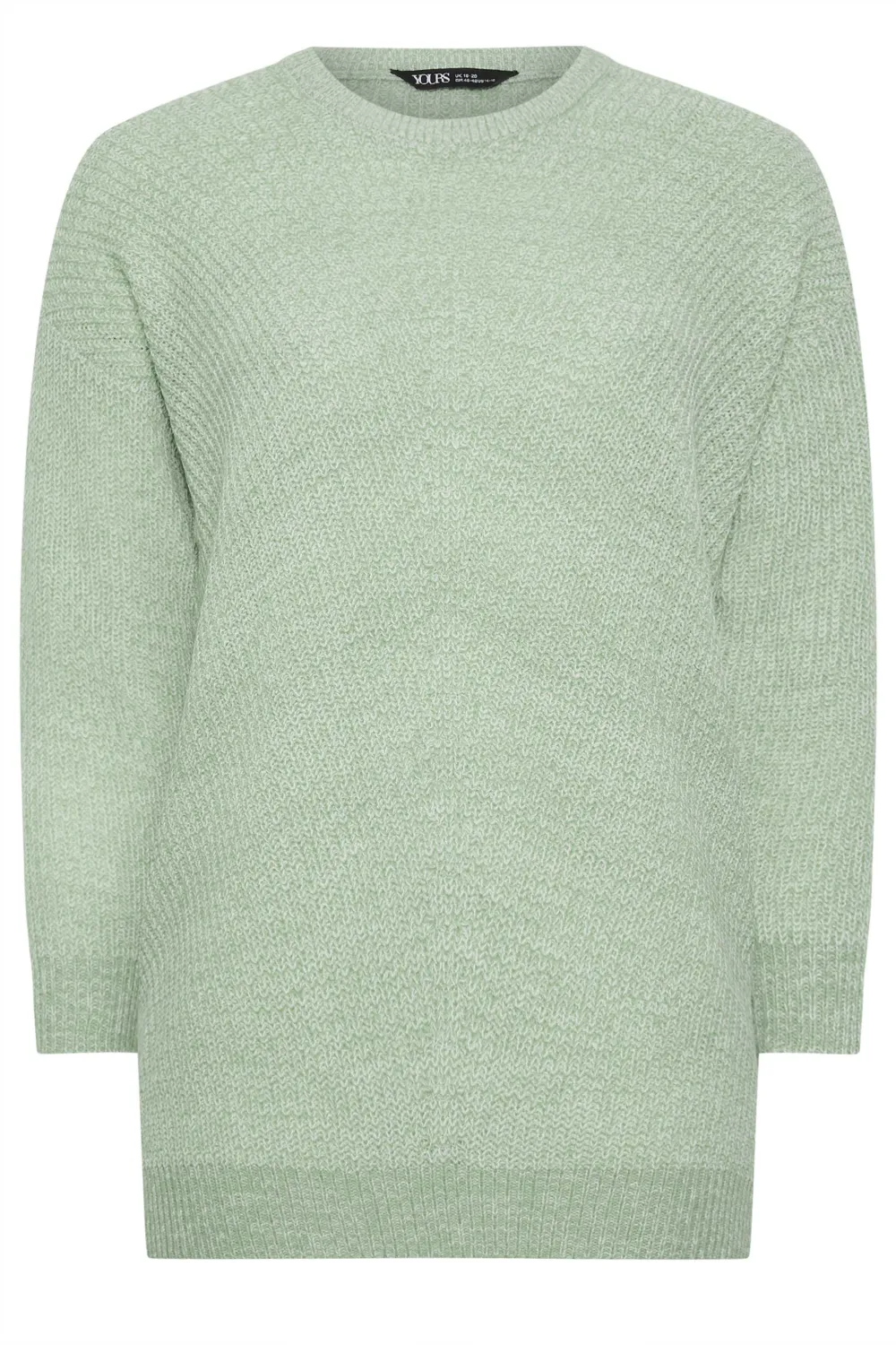 YOURS Curve Sage Green Essential Knitted Jumper