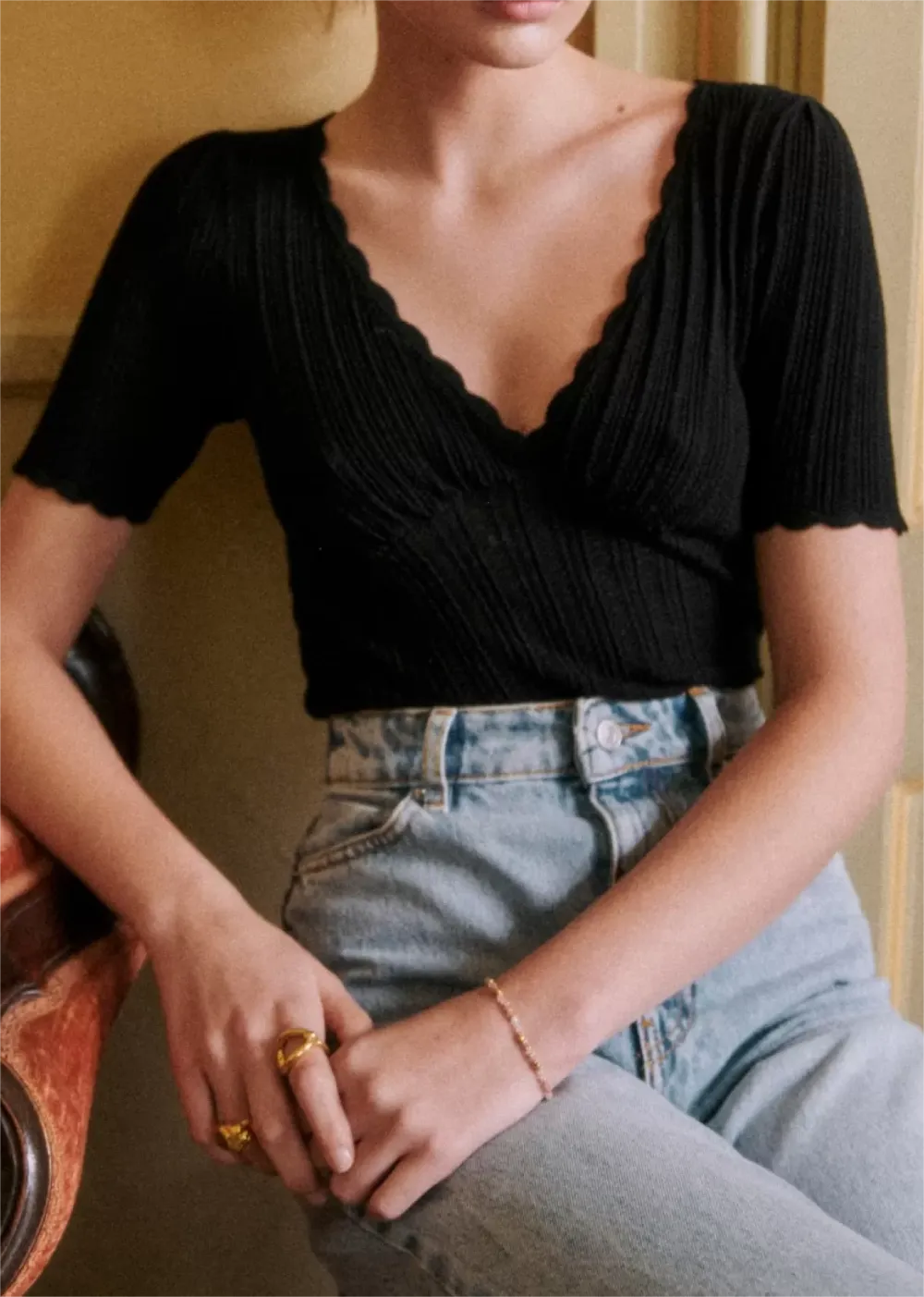 Casual Style Short Sleeve Knitwear