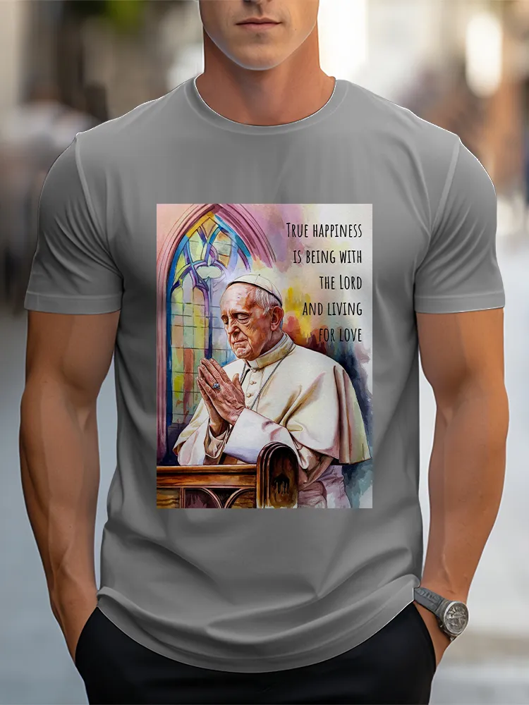 Men'S True Happiness Is Being With The Lord And Living For Love T-Shirt