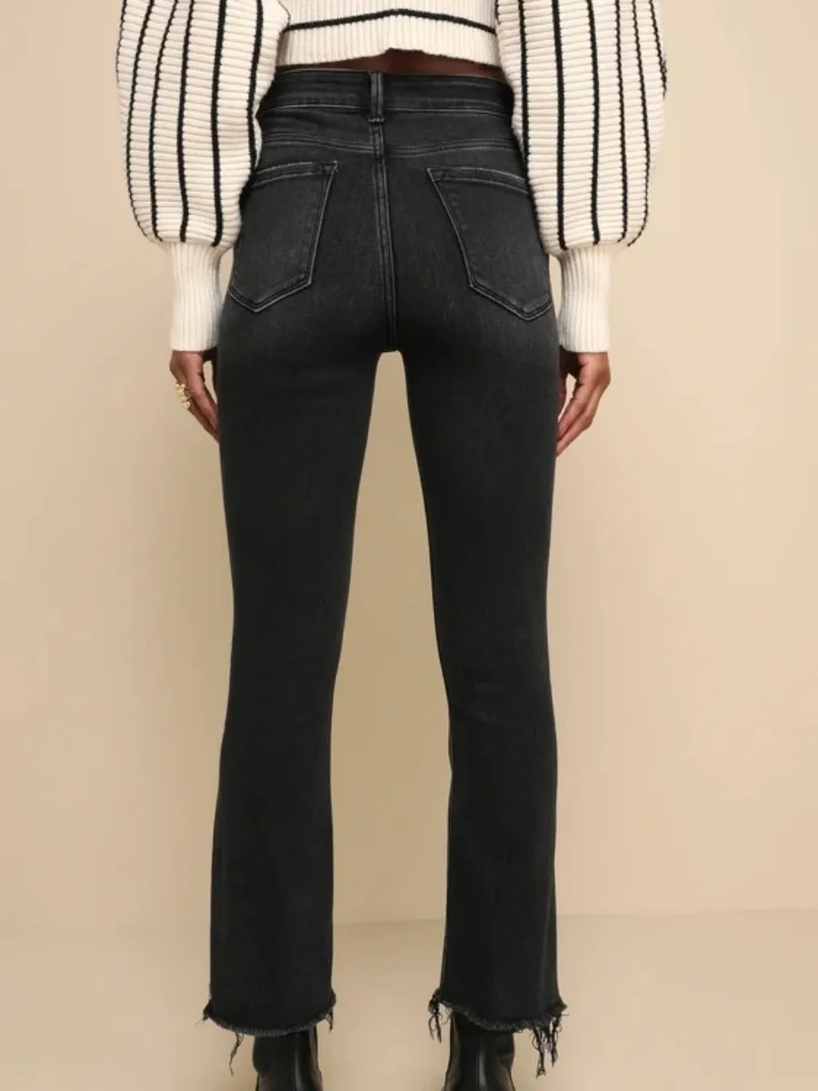 High Waisted Cropped Jeans