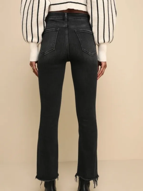 High Waisted Cropped Jeans