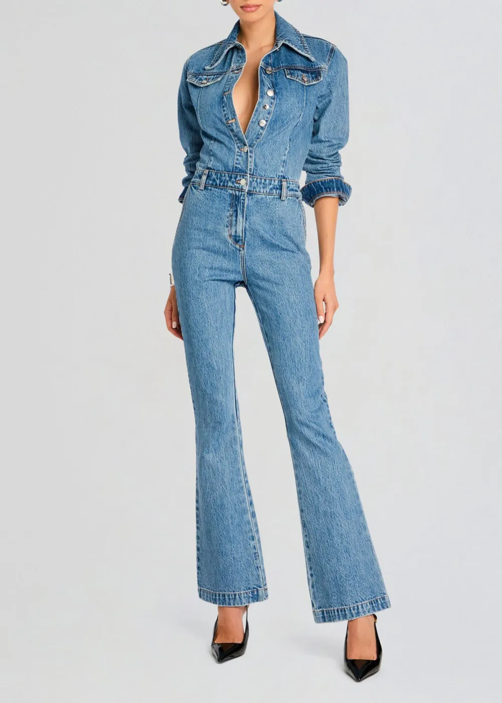 Fitted Mid Rise Jumpsuit