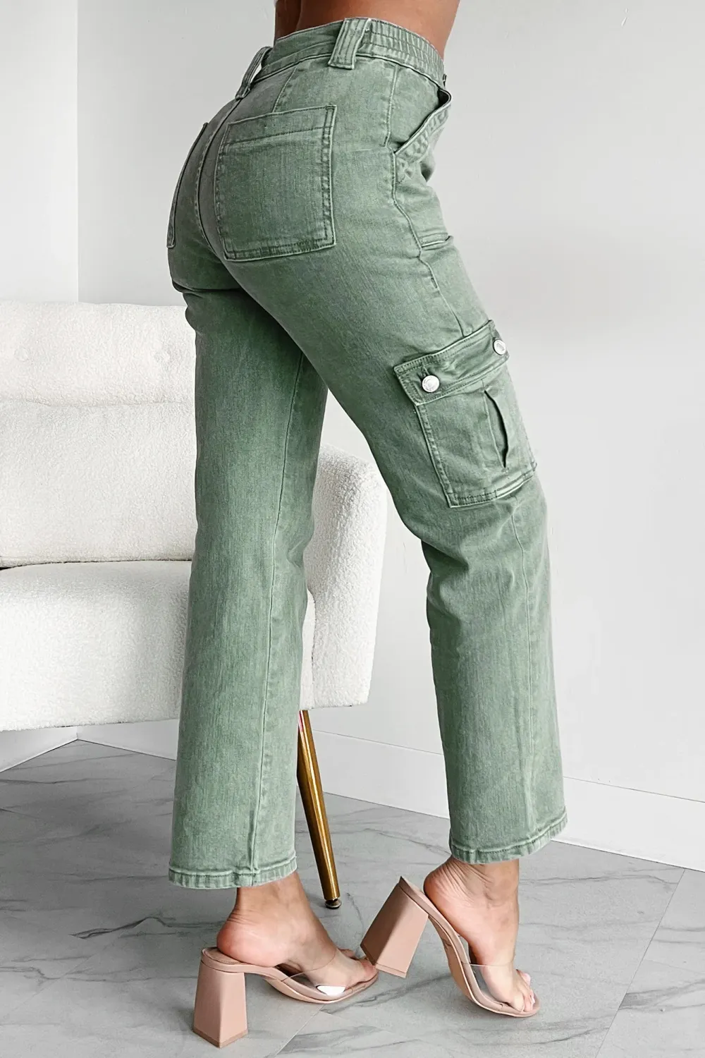 Army Green Work Jeans