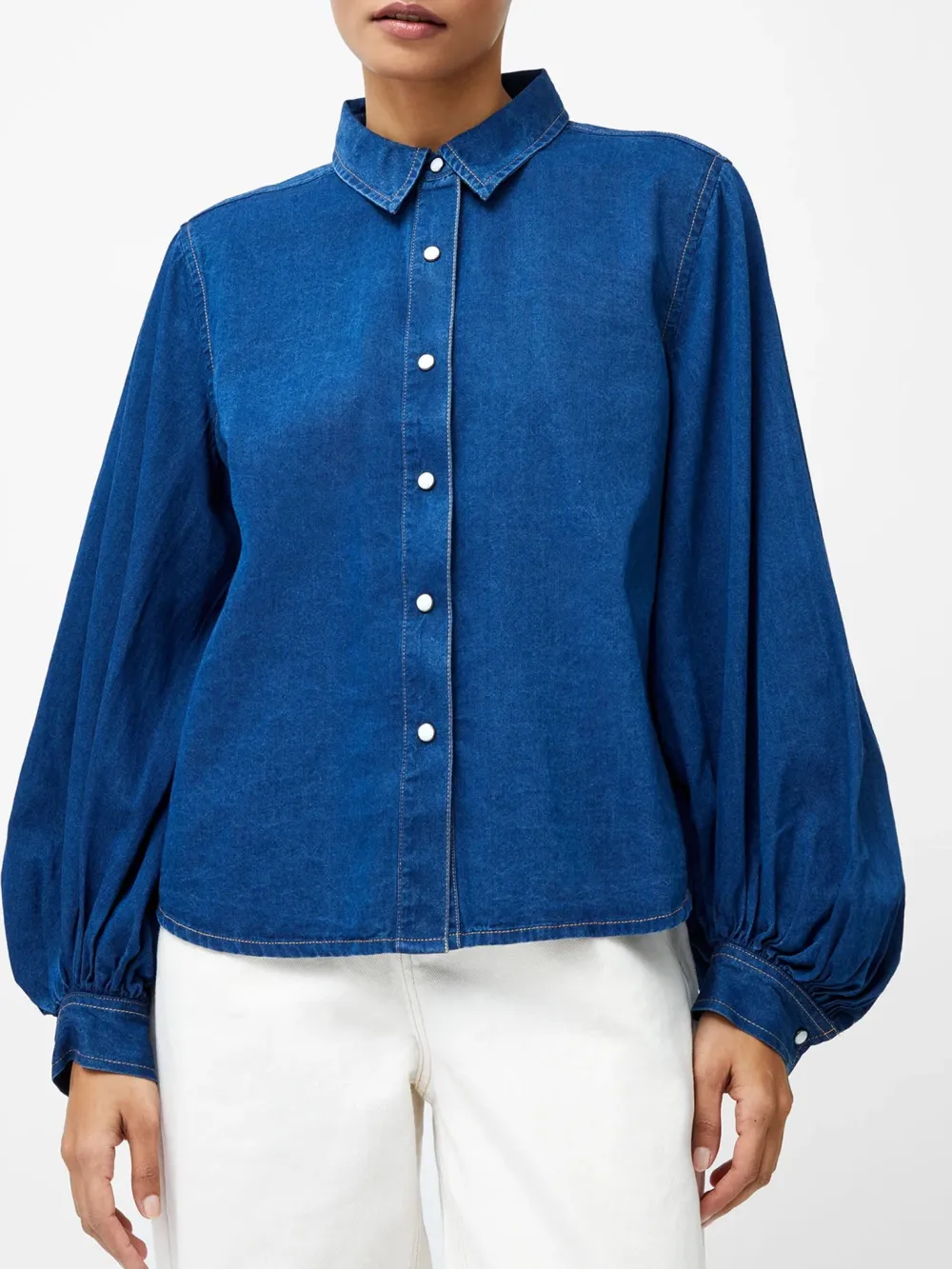 Soft Breathable Cotton Balloon Sleeve Shirt