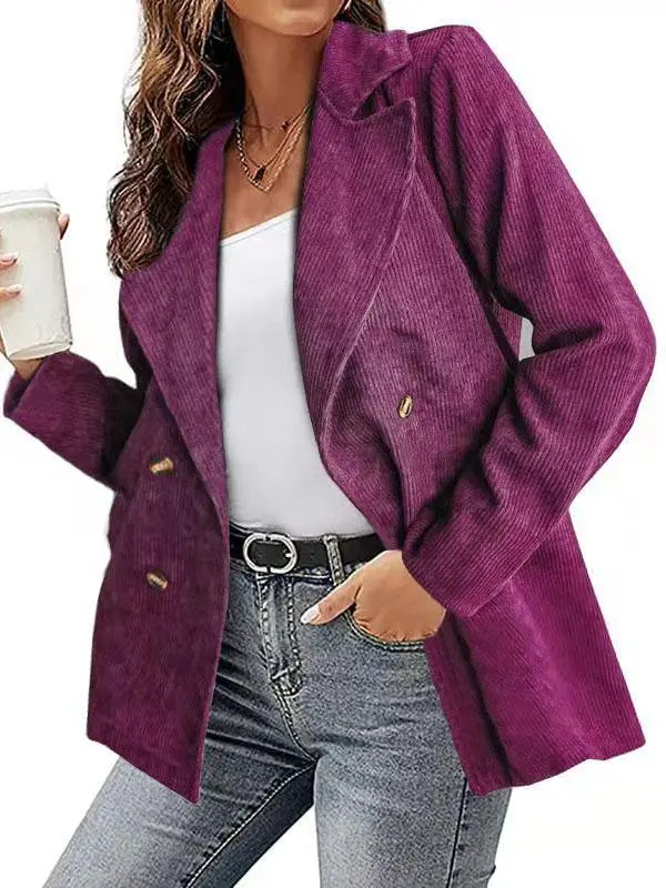 Women Long Sleeve V-neck Jacket Blazer Coats Top