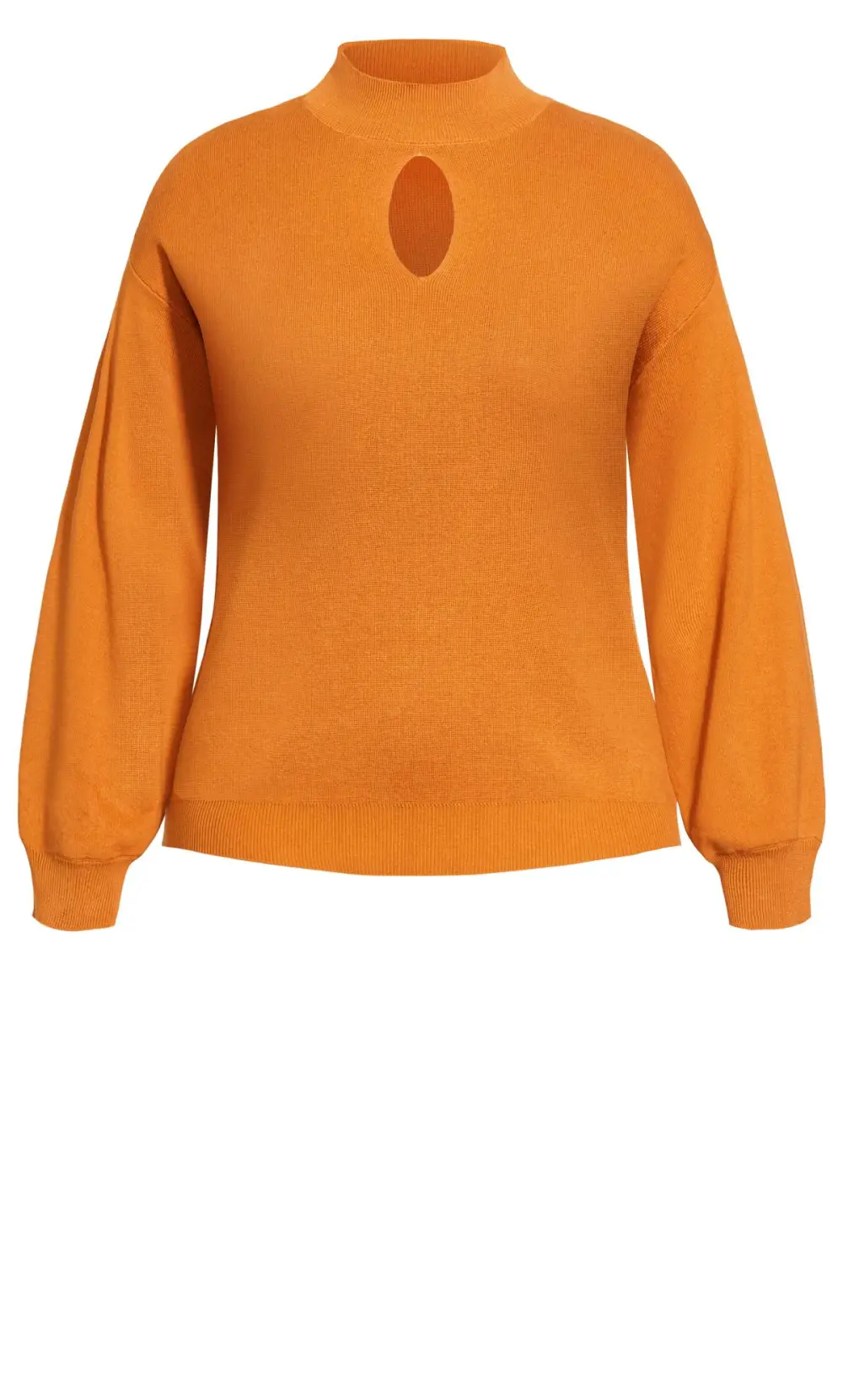 Evans Brown Keyhole Long Sleeve Jumper