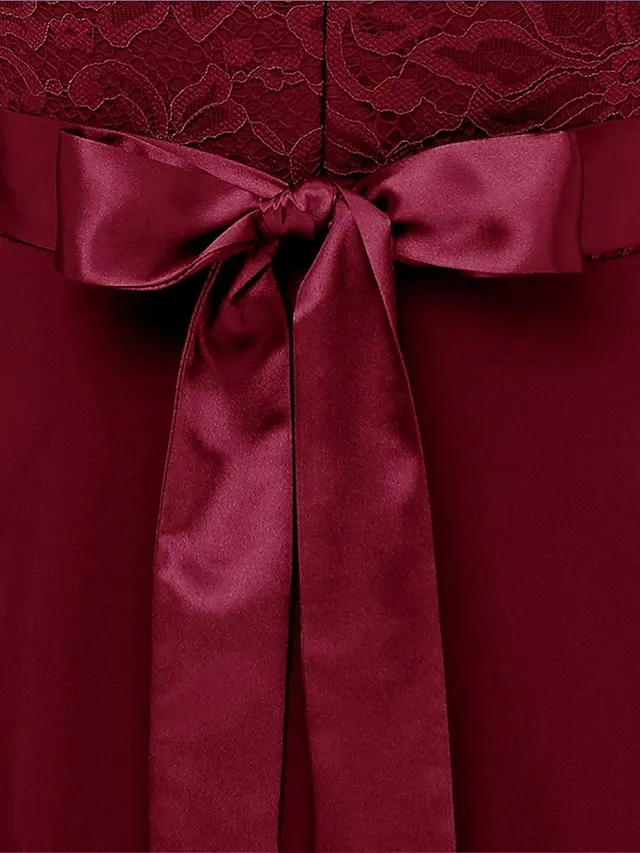 Women‘s Party Dress Lace Dress Knee Length Dress Pink Red Wine Dark Blue Red White Black Sleeveless Pure Color Lace Spring Summer Crew Neck Elegant 2022 XS S M L XL XXL XXXL