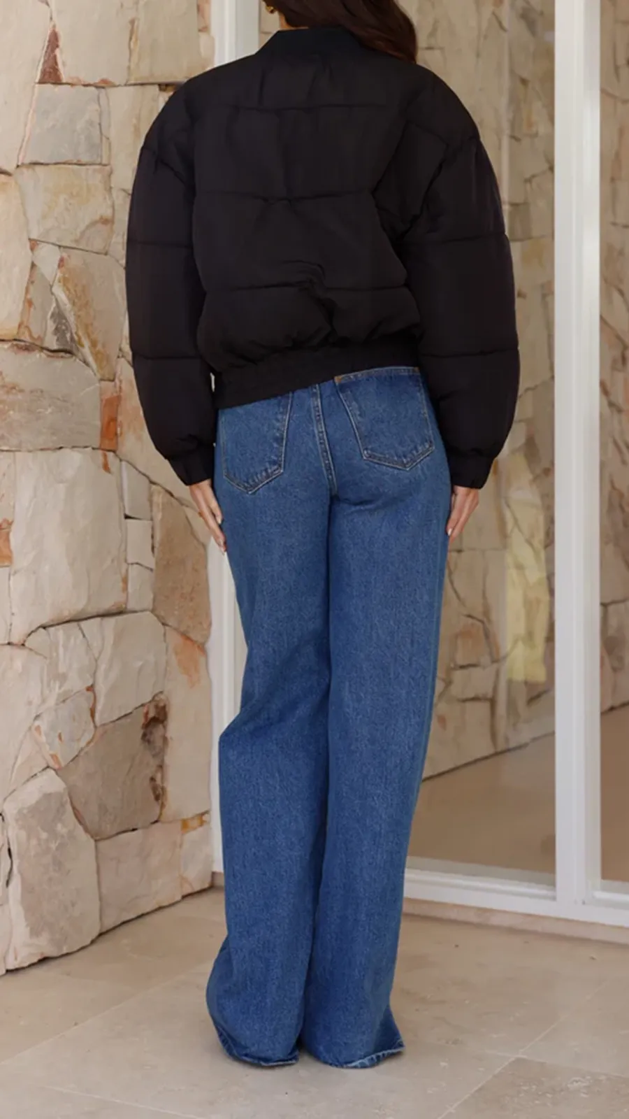 Black Short Warm Coat