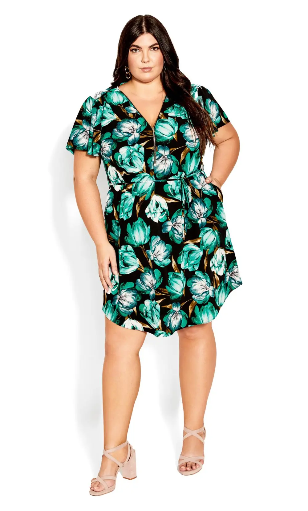 Evans Black Tulip Dress