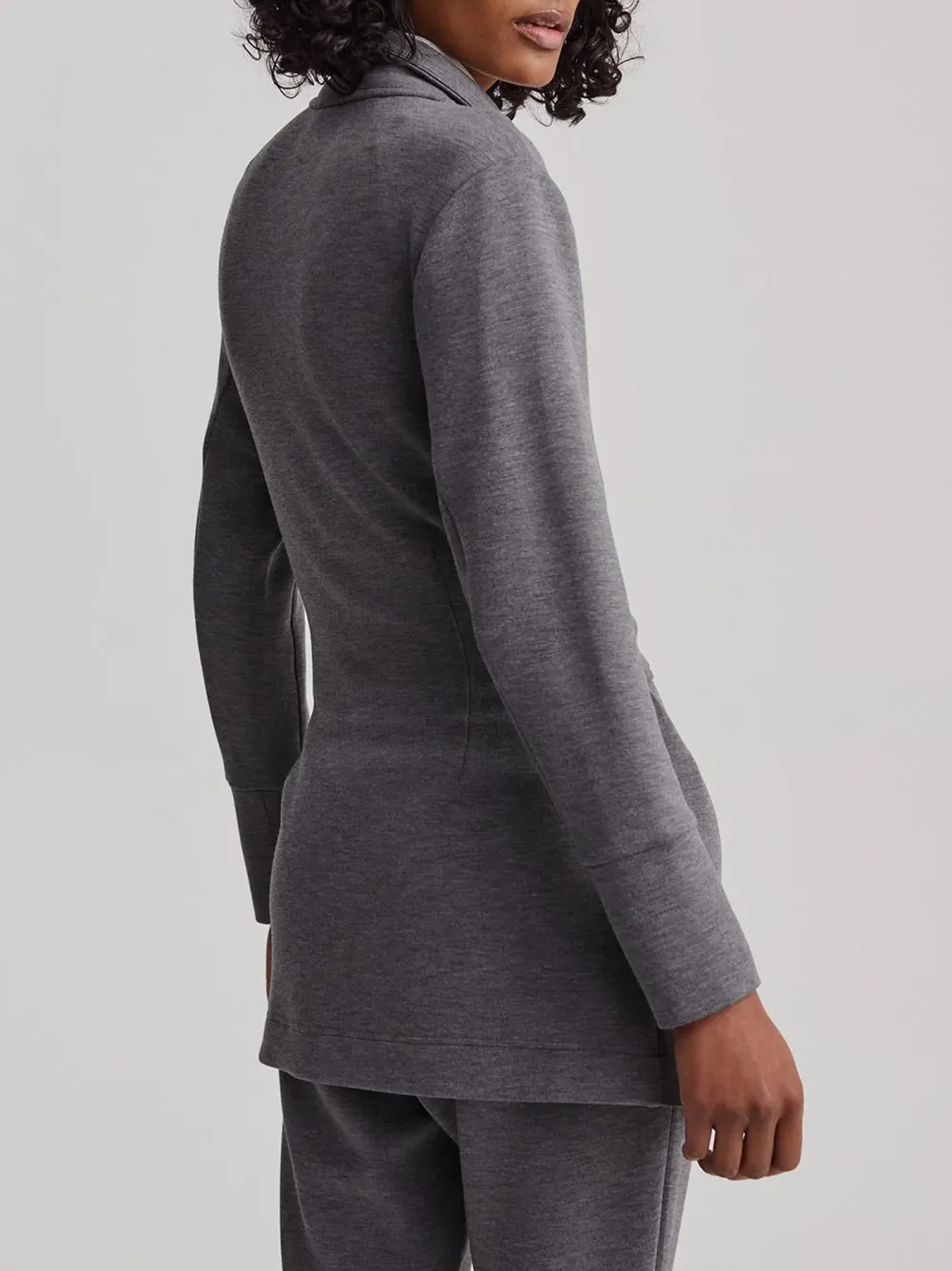 Olive Marl Tie-Front Jackets