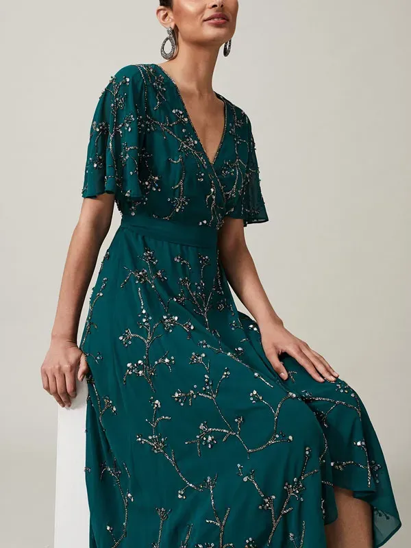 Beaded Chiffon Sophistication Ladies Dress