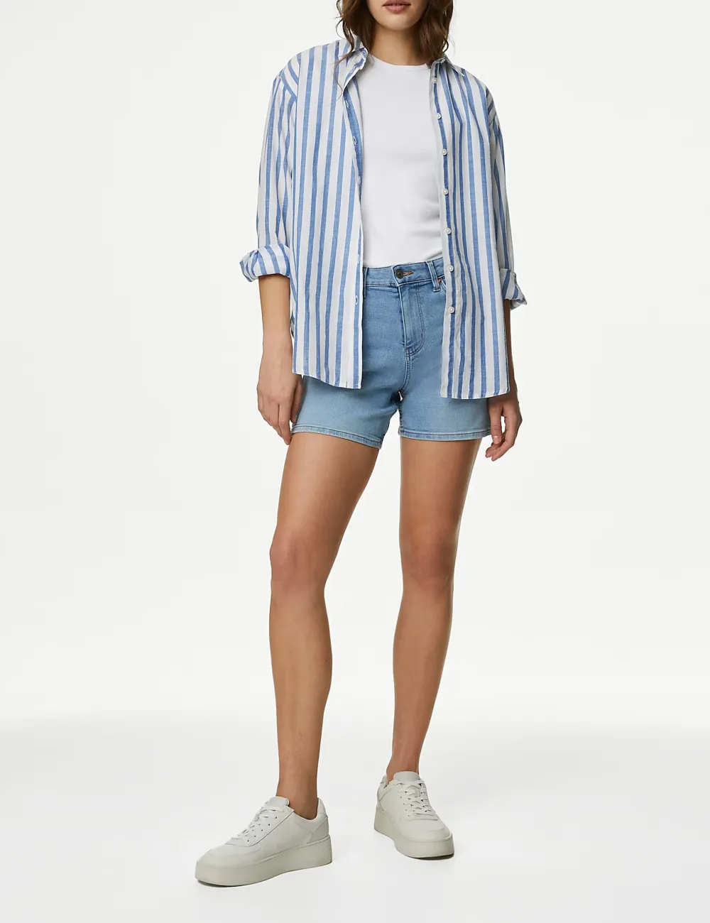 Cotton Rich Slim Ribbed T-Shirts