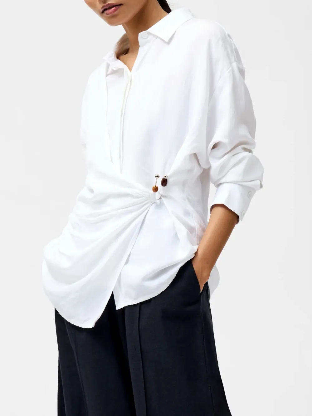 Classic Breathable Linen Waist Shirt