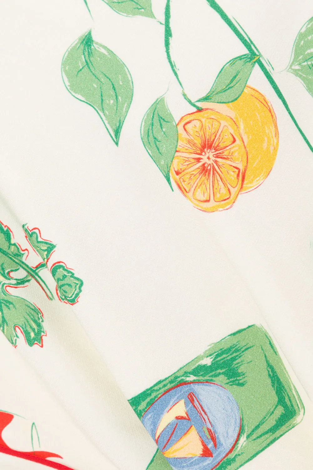 Floral Print Sleeveless Button Up Blouse