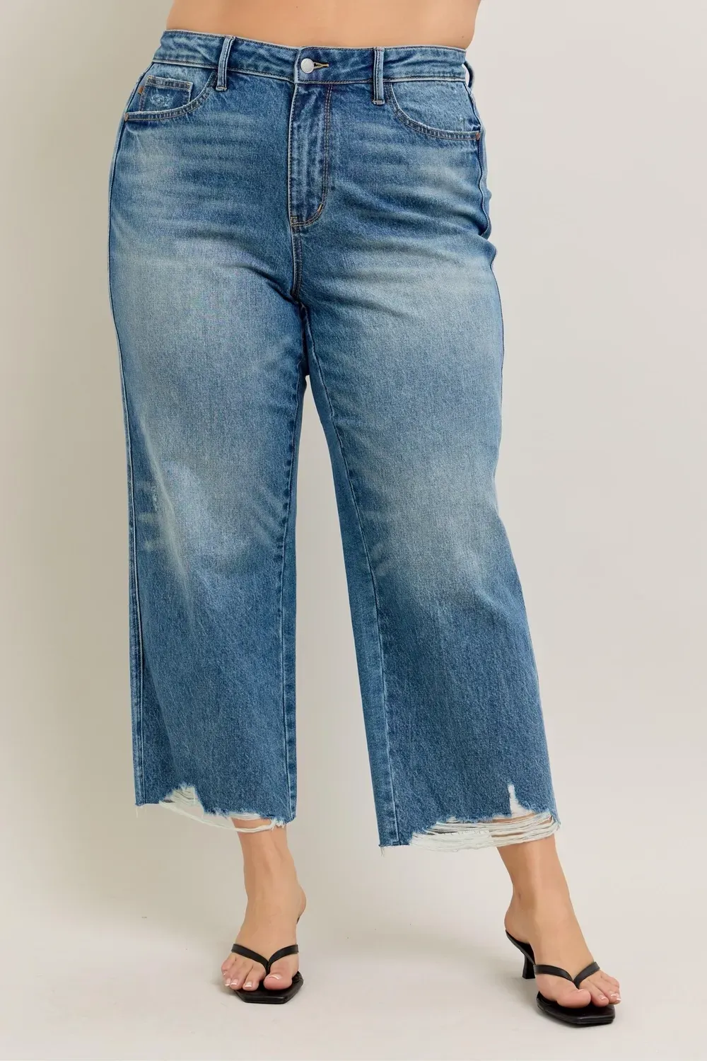 Soft And Breathable Simple Slim-Fit Blue Trousers